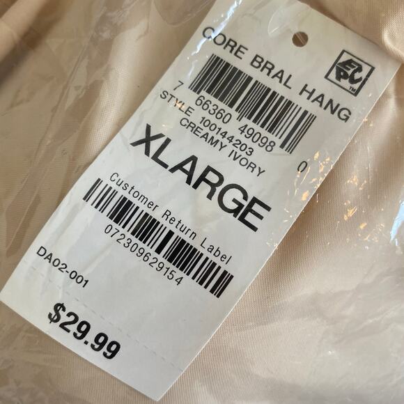 NEW ALFANI Removable Cups Laser Cut Seamless Bralette Creamy Ivory Size XL - Picture 4 of 4